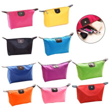 Tooloflife Borsa organizer cosmetica in nylon impermeabile, a forma di raviolo, con cerniera resistente, colorata