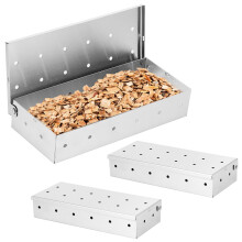 Røykeboks i rustfritt stål for grilling, 3 deler