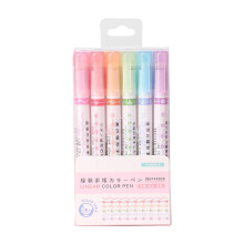 Textmarker-Set, Bordürenstift, 6 Farben, Textmarker-Set mit verschiedenen Formen, 5 ml