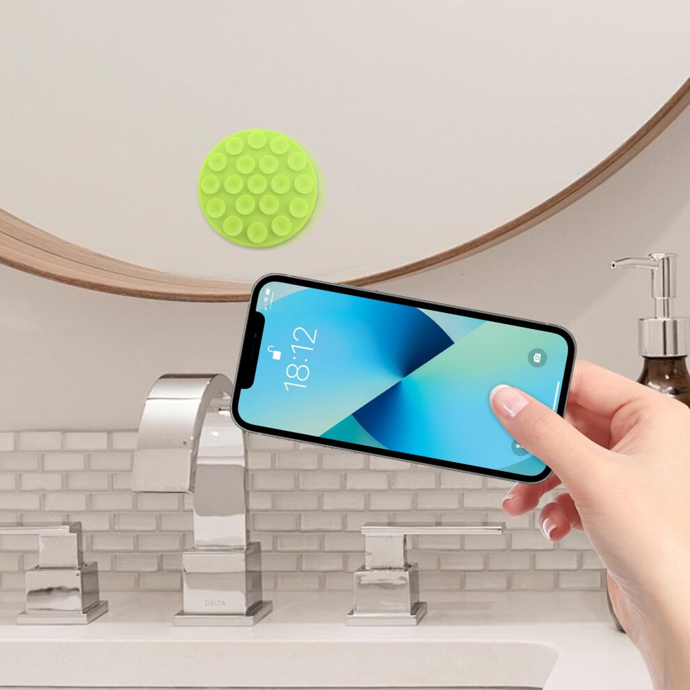 Silicone Suction Cup Phone Case Mount Â Double-Sided, Hands-Free, Strong Grip For Selfie/Video, Non-Slip, Compatible With Iphone & Android 9489952860084