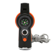 ABS7-in-1 noodfluitje met LED voor wandelen, bergbeklimmen en kamperen