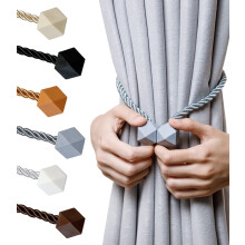 Magnetic Curtain Tiebacks – Thicker Twist Rope & Strong Magnets, Compatible with All Standard Drapes