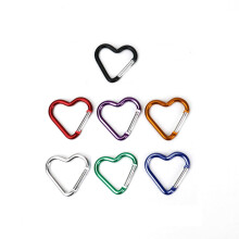 tooloflife Carabiners Clip Hook Keys Chain Sports Climbing Tool Heart Shape Aluminum Alloy Portable