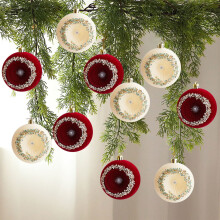 Champagne Gold Pearl Christmas Bauble Ornament 1 Pack