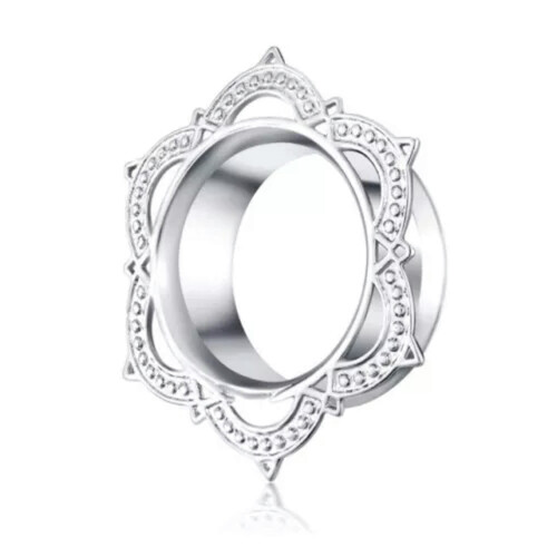 Dilatatori per orecchie, plug, argento, pendente, tunnel per carne, 10 mm