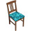 Stuhlhussen mit blau-türkisem Karomuster, 43 x 43 cm, 6er-Pack 1
