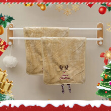Serviette polaire de Noël avec motifs de Noël brodés