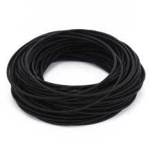 Bracciale a molla minimalista in acciaio con filo francese nero calibro 12