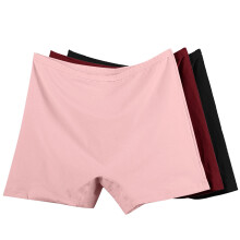 3-pak dame boxershorts, plus size trusser, fulddækkende, sømløse, stretch-boxershorts til kvinder - pink - 3XL