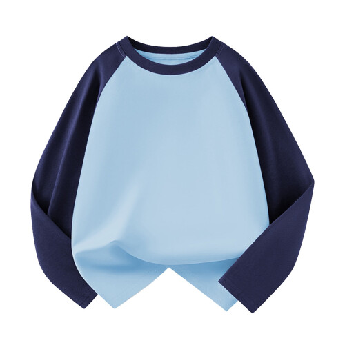 Kleinkind-Sweatshirt Raglan Einfarbig Langarm Rundhals