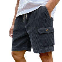 Herrshorts Casual Vandringsshorts Herr 13 cm Innerbenslängd Cargo Stretch Sommar Strandshorts Utomhus Aktivkläder Marinblå, Storlek XL