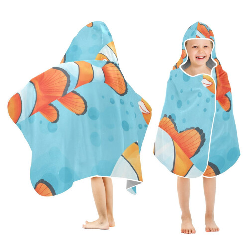 Clownfish Fish Kid Bath Towel Super Soft Absorbent 1 Pack