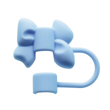 Straw Covers Cap Toppers, Cute Bow Shaped Straw Cap Cover, Splashing Proof Straw Cap Cover, Reusable, 0.4in Diameter