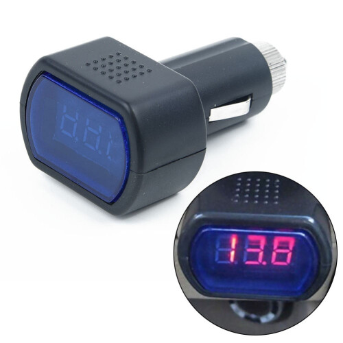 LED-display cigarettändare bil batteritestare spänning voltmeter