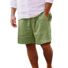 Herr Khaki Shorts Elastisk Midja Chinos Korta Stretchiga Sommar Strandshorts Utomhus Aktivkläder Gröna, Storlek XXXL