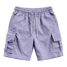 Cargoshorts til mænd Herreshorts, 7 tommer indvendig benlængde, atletiske sommerstrandshorts med snøre og lommer, lilla, størrelse XXL