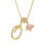 Collier pendentif initiale O pour femme, finition dorée, ajustable 1
