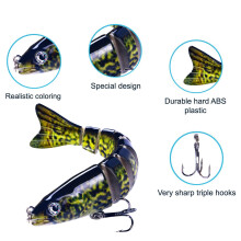 Hardened Fiber Swimbait 12.8 cm Lifelike Sinking Lure