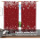 Renaiss Red Christmas Kitchen Curtains Snowflake Pattern 3
