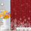Renaiss Red Christmas Kitchen Curtains Snowflake Pattern 5
