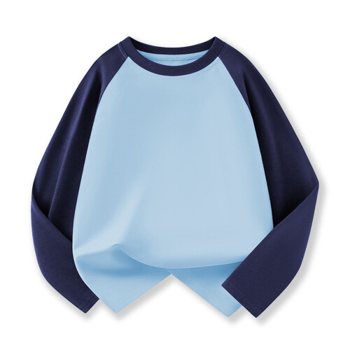 Kleinkind-Sweatshirt Raglan Einfarbig Langarm Rundhals 1