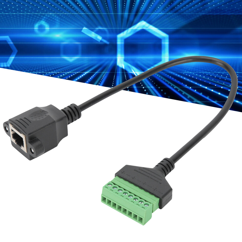 Rj45 Female To 8 Pin Network Adapter Extension Cord Solderless Terminal Green 4921379534681