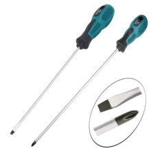8 Packs 12 Inches Long Slotted and Phillips Screwdriver Flat Blade Screwdriver Magnetic Screwdriver with Rubber Handle