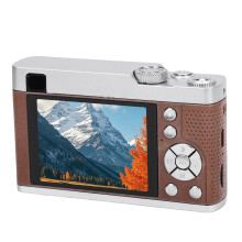 UHD 4K 68MP Digitalkamera mit 16x Zoom, Bildstabilisierung, 2,8" Bildschirm in Braun
