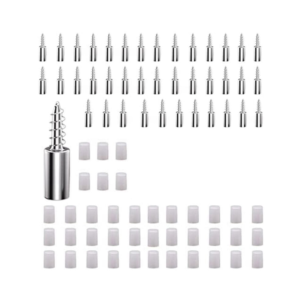 40 Pcs Shelf Bracket Screws Pegs With Non-Slip Sleeve, Non-Punching Clapboard Holder For Furniture & Bookcase Shelf 6031075203595