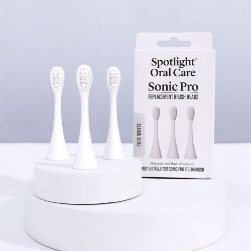 Spotlight Oral Care Sonic Pro Toothbrush Replacement Heads - White