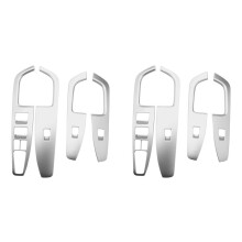 8x per il 2016-2020 Argento Alzacristalli Interruttore Pannello di Copertura Trim Decorazione Bracciolo per Porte Interne