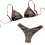 1 Set Leopard Print Two Piece Swimsuit Split-leopard print XS 1