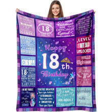 Sweet16Gifts voor meisjes – Verjaardagsdeken van 152 x 127 cm, passend bij decoraties en cadeau-ideeën voor een 16e verjaardag