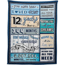 Super Soft 50"x60" Birthday Blanket for 19-Year-Old Boy – Heartwarming Digital Design, Compatible with All Beds