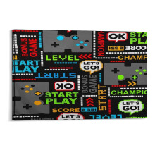 Gamer Gaming Video Game Games Gamepad Canvas Prints Wall Art,Winter Scene Decor Wooden Framed for Living Room Bedroom Office 2416 inch