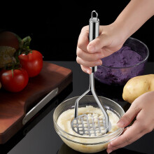 Stainless Steel Kitchen Zester Grater, Stainless Steel Potato Masher, Professional Kitchen Tool For Perfect Mashed Potatoes, Heavy Duty Food Crusher