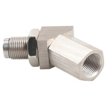 Senzor de oxigen, conector prelungitor la unghi de 45 de grade, dop universal, catalitic pentru mașini, înlocuire argintie, lumină durabilă