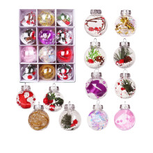 Clear Shatterproof Christmas Balls 2.36 inch 12 pcs
