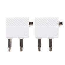 Flugzeug-Kopfhörer-Adapter Dual 3,5 mm männlich auf weiblich, weiß, 2 Stück