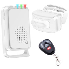 Outdoor Driveway Alarm with Waterproof Radar & IR Sensor, 17 Chimes, LED Indicators – Compatible with Home Security Systems