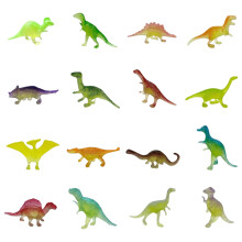 Kleurrijke plastic dinosaurusfiguurtjes, 16 stuks – Geschikt voor kinderspel, feestdecoratie, taartversiering en als cadeautje voor in de kerstsok.