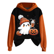 Barn Småbarn Jentegensere Søt Halloween Spøkelsestrykk Langermet Koselig Avslappet Genser Crewneck Gensere For Jenter 7-8 År