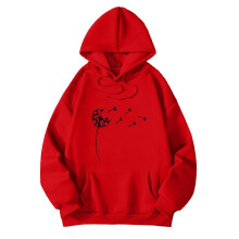 Women's Oversized Dandelion Print Hoodie, Loose Fit Casual Sweatshirt with Round Neck & Long Sleeves – Compatible with Everyday Wear