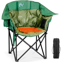 Heated Camping Chair 400 lbs Capacity Padded Outdoor Chair