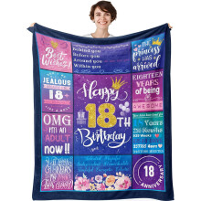 Lilla 350gsm bursdagsteppe (50"x60") – Gaver til henne: Kone, kjæreste, datter, bestemor, mamma – Kompatibel med alle senger
