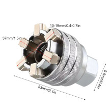 2-pakning universal pipenøkkel for 3/8" skralle, selvjusterende for skadede muttere/bolter – Bil, hjem og konstruksjon