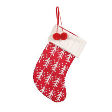 15" Knitted Christmas Stockings Set – Rustic Snowflake, Tree & Elk Design, Compatible with Holiday Decor
