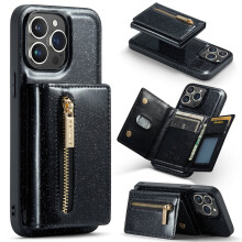 Detachable Leather Wallet Case with Card Holder & Magnet for compatible with iPhone 15/14/13/12/11 Pro/Pro Max/Plus