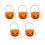 Κουβάδες με γλυκά από κολοκύθα για το Halloween, πλαστικά 5 τεμάχια 1