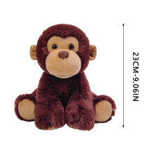 Adorabile bambola di peluche a forma di scimmia – Statuetta di animale del bosco per casa/ufficio, giocattolo imbottito morbido e sicuro, lavabile